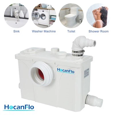 700w 4 entrées sanitè douch macerator ponp dlo egou ponp pou twalèt